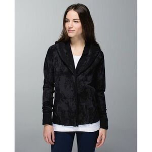 Lululemon To Class Jacket Black Gray Size‎ 10 Thumbholes fall autumn basic